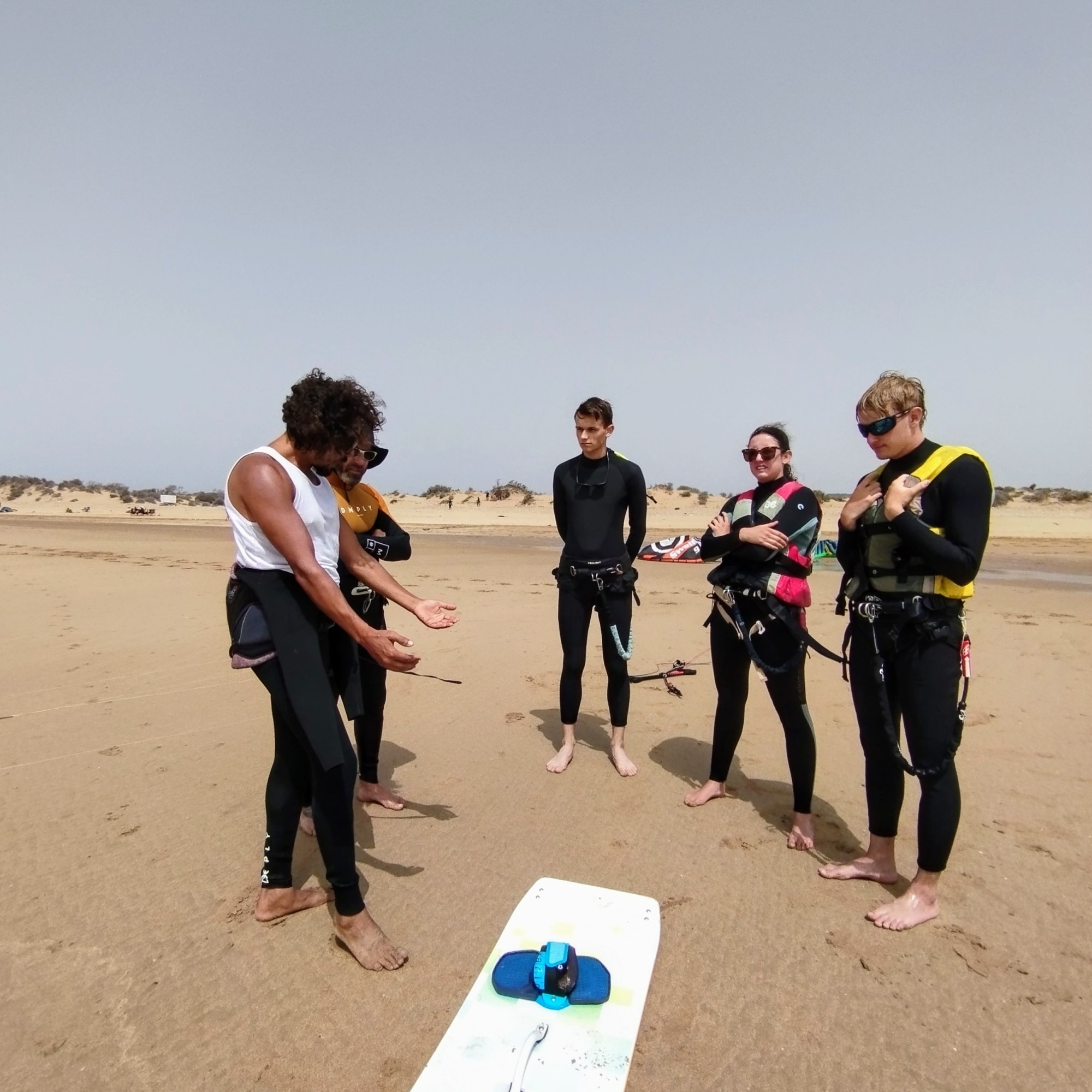 Pristine kitesurfing beach with steady winds and shallow water ideal for learning"